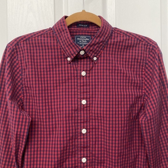 🔥 5/$25 Abercrombie & Fitch Super Slim Flannel XS - Picture 2 of 10